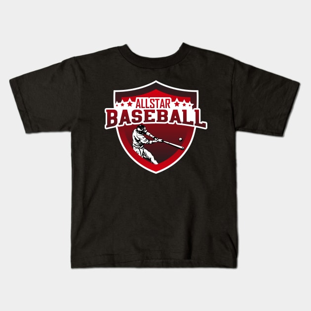 Allstar Baseball Kids T-Shirt by Dojaja